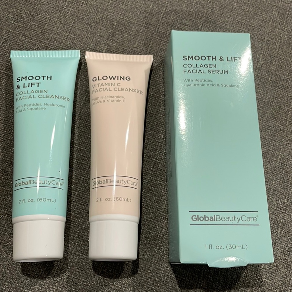 Global Beauty Care Smooth & Lift Collagen Cleanser & Serum Glowing Vit C cleanse